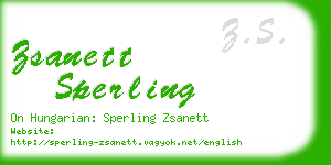 zsanett sperling business card